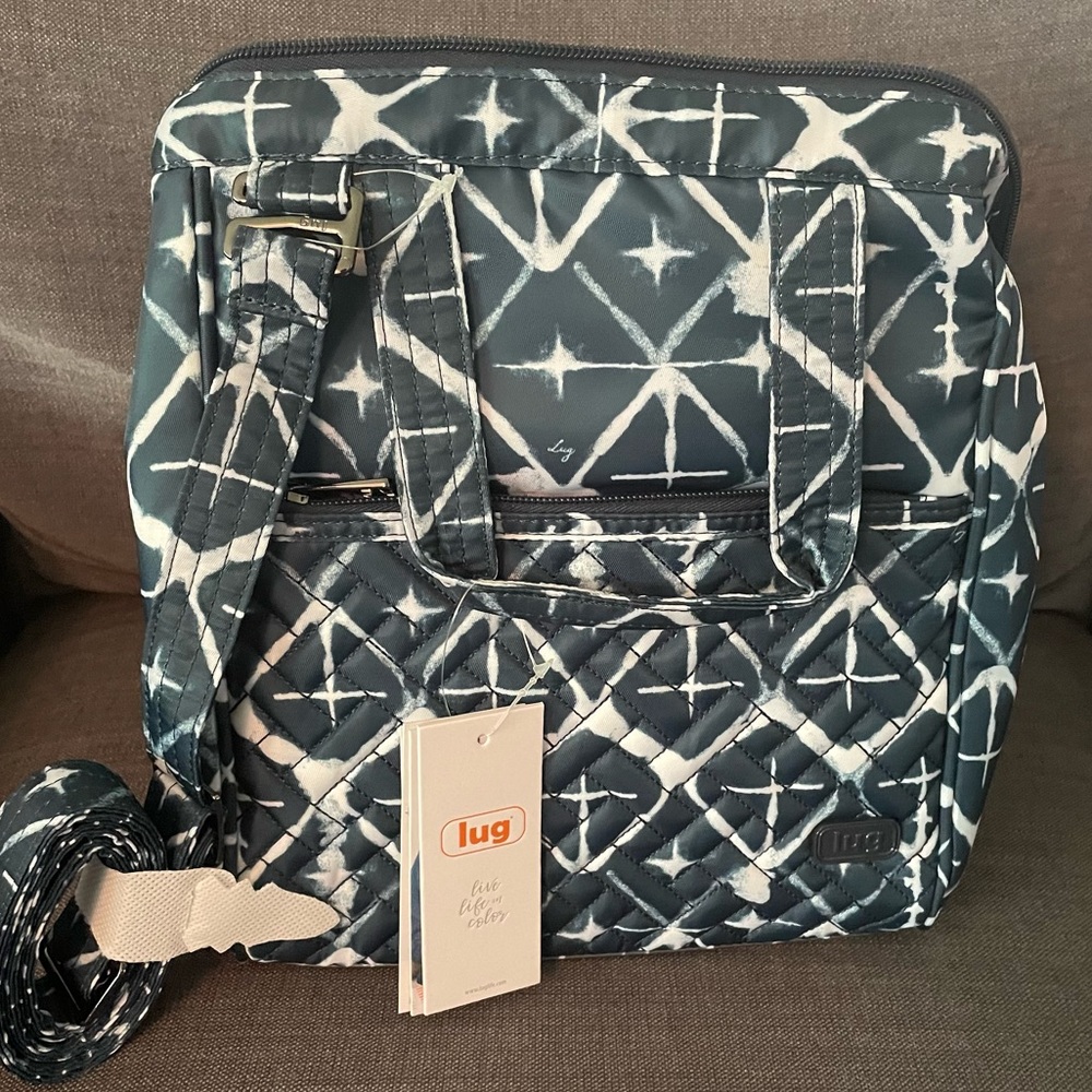NEW Lug Insulated Lunch Tote Bag Chewy - Diamond Navy - Picture 2 of 14